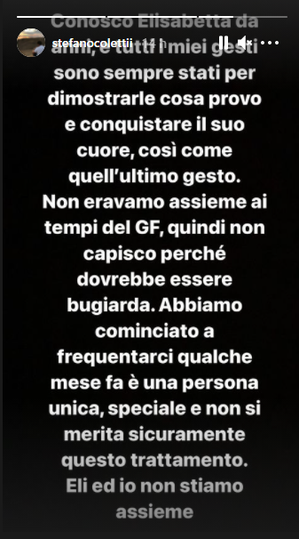 Stefano chiarisce il rapporto con la Gregoraci attraverso un instastory