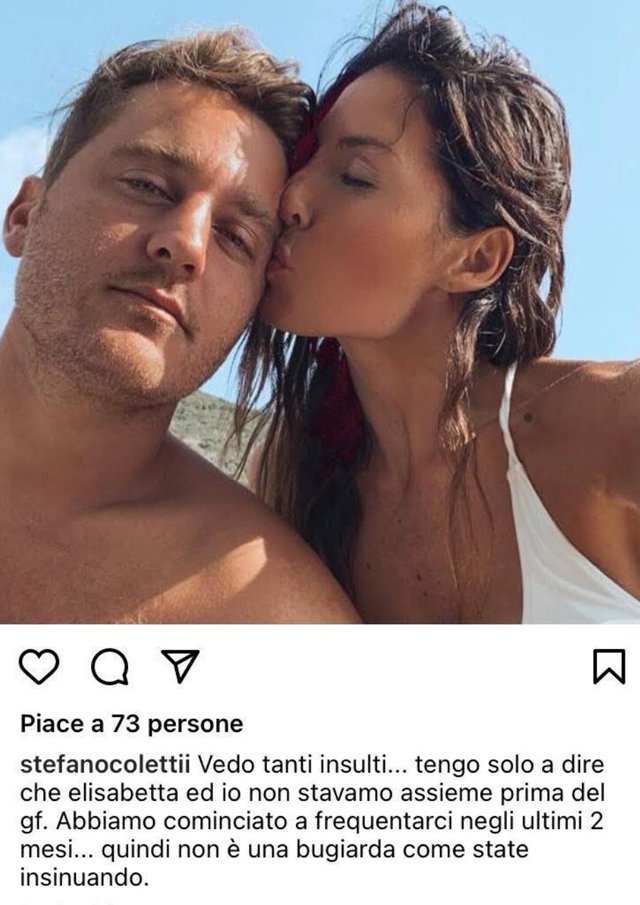 Stefano Coletti ammette di frequentare Elisabetta Gregoraci da due mesi